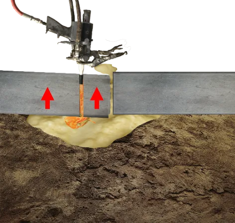 Foam Causing Concrete to Lift